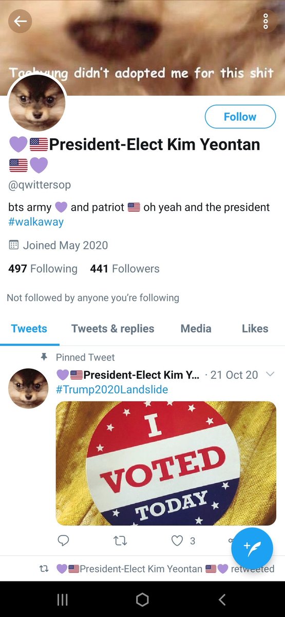 27 .  @qwittersop trump fan and liked a anti-muslim twt
