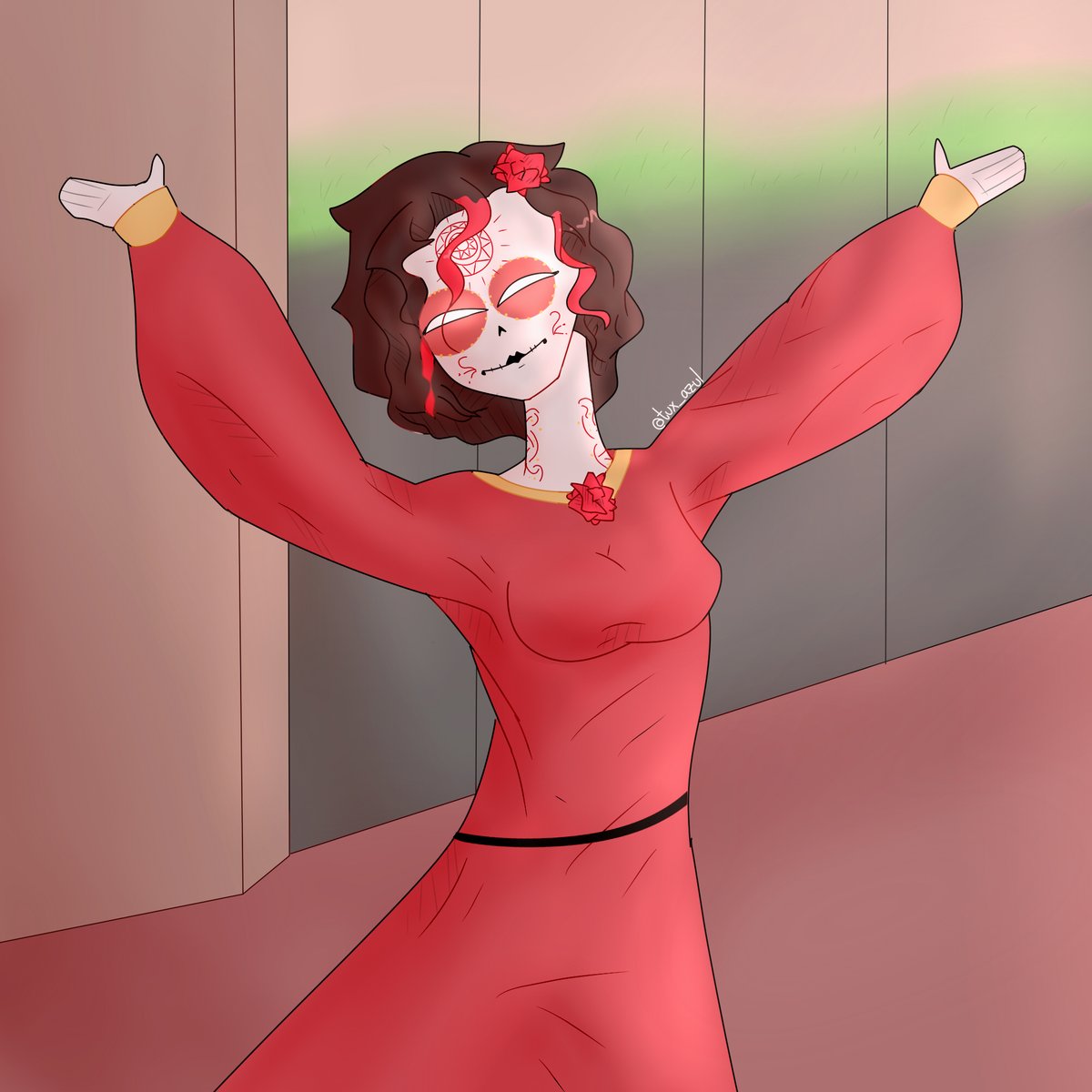 tux_azul's tweet image. Aquí está el dibujo del video que acado de subir, es una catrina y traté de hacer un fondo un poco más complejo, creo que este es uno de mis favoritos y no sé por que jsjs, espero que les guste como quedó ♥

#digitalart