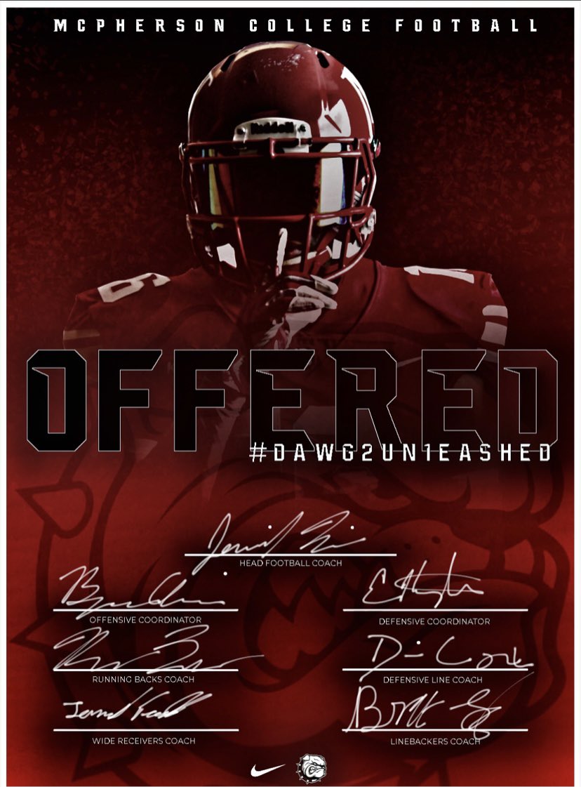 slaton_thorne's tweet photo. Blessed to receive an offer from McPherson college! @CoachTArno @sdavis46559 https://t.co/adM3s2gIOE