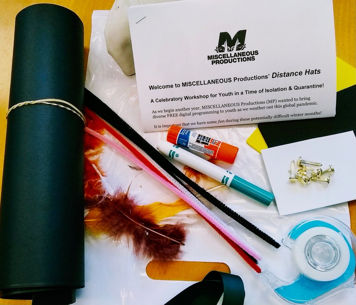 misccommunity's tweet photo. The assembly has begun!
The #misccommunity team is packing the materials for our FUN #FREE youth project #DistanceHats - A Celebratory Workshop for Youth in a Time of Isolation/Quarantine. ๐ฉ๐
This workshop focuses on the needs of artistic youth. Info: https://t.co/AlWcKIZm0y https://t.co/LAb4tpEiiB
