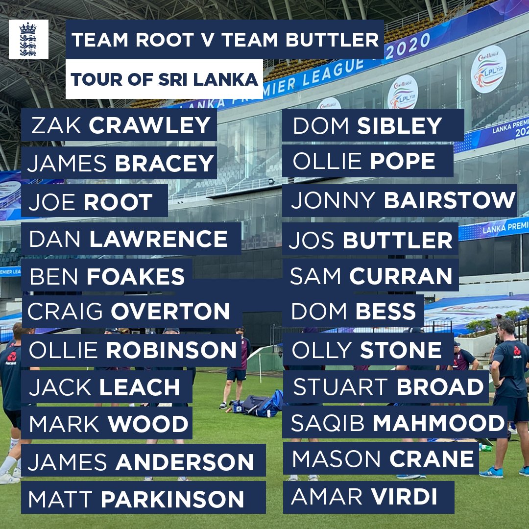englandcricket's tweet photo. The teams for our intra-squad warm-up starting tomorrow 👌
🇱🇰 #SLvENG 🏴 https://t.co/t3Gtlt22JR