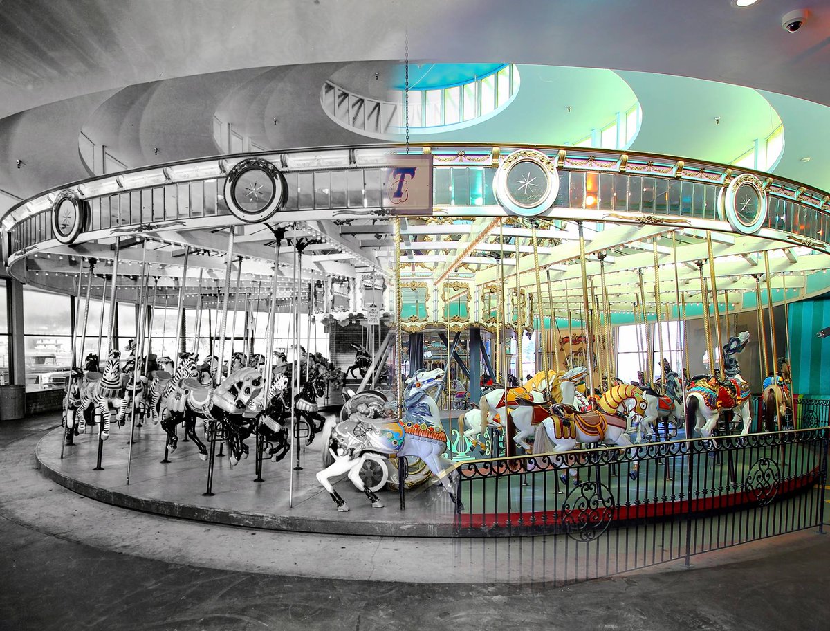 beachboardwalk's tweet photo. Today's "then and now" photo shows how our Looff Carousel looked in 1968 and how it looks today. We think our park's oldest ride is holding up pretty well and is getting a lot of TLC these days. Can you spot any differences? 🎠 #TBT
#BeachBoardwalk #LooffCarousel #MerryGoRound https://t.co/TnfFqgfIN0