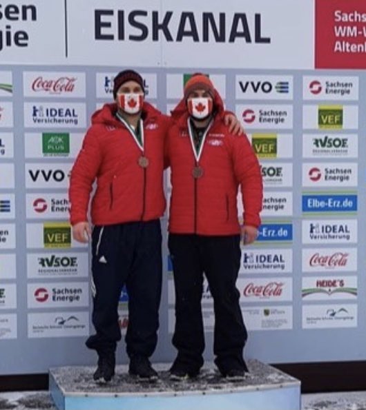 BobCANSkel's tweet photo. He’s back! @Spring_Chris_ continues his comeback to the World Cup by teaming up with @MarkMlakar to win the bronze medal at a Europe Cup race in Altenberg! #AllIn #Tracking2022 🇨🇦
Results:
https://t.co/e4Sya8Ckw8 https://t.co/YwSQ28lrNf