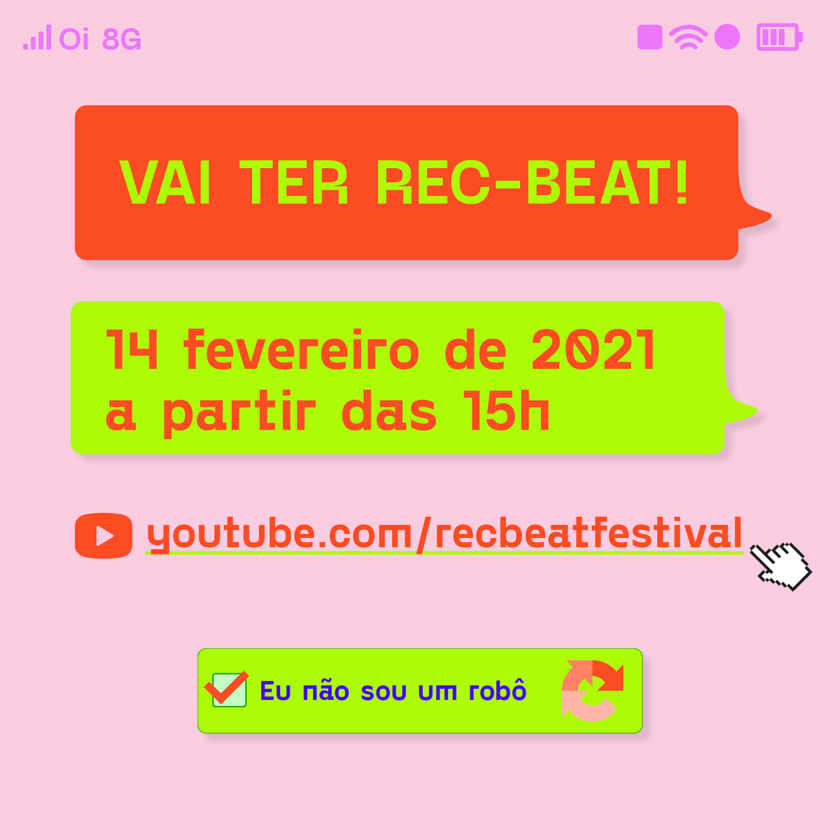 recbeatfestival's tweet photo. O Rec-Beat tá ON! Com patrocínio da Oi e apoio da Oi Futuro, a nova edição vai acontecer dia 14/02 através do https://t.co/Zv0J2ywVf9. Os shows trarão performances gravadas em locais icônicos de Recife e São Paulo! E vamos de mais uma edição histórica? https://t.co/8R43JiWjv9