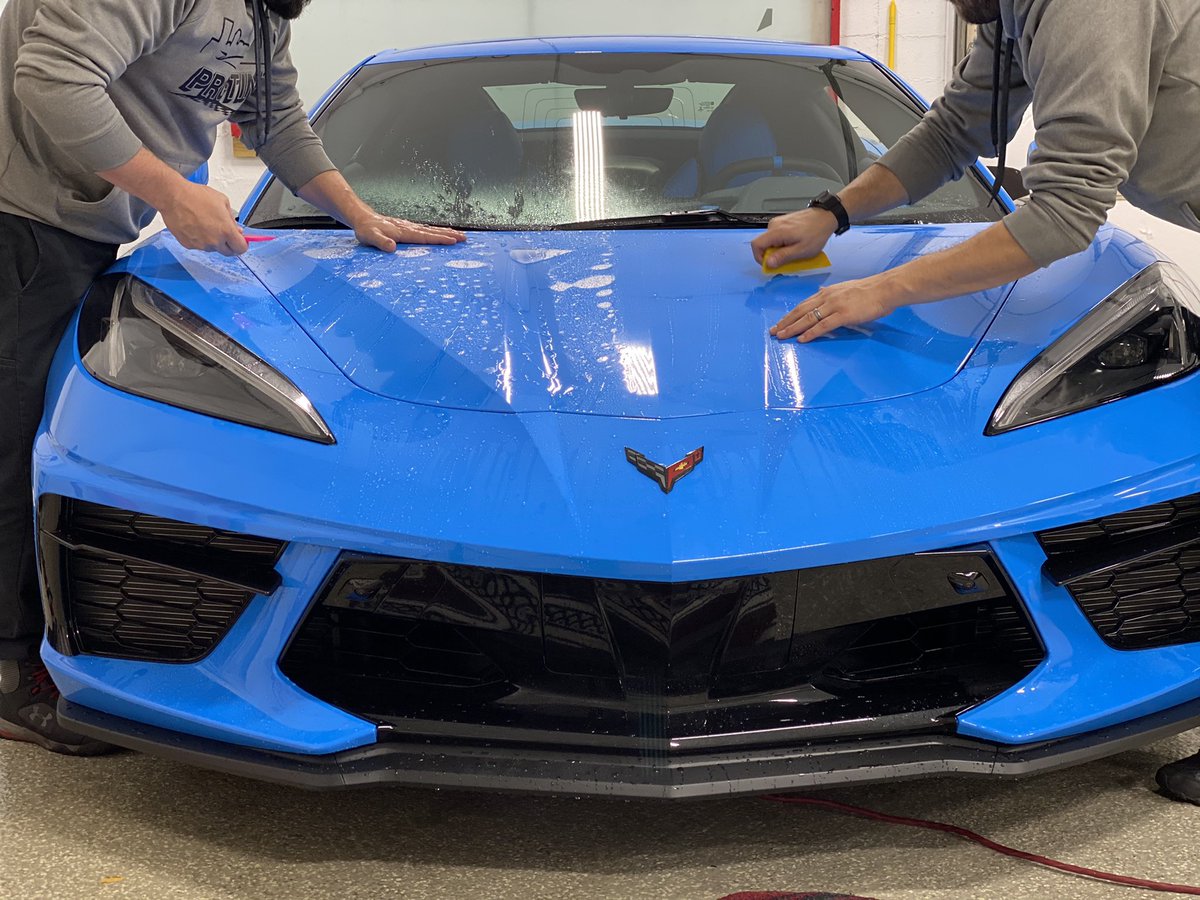 ProTintInc's tweet photo. C8 Corvette Stingray in for full front end protection from @llumarfilms Platinum High-Gloss PPF! https://t.co/Lhw82OELiQ
