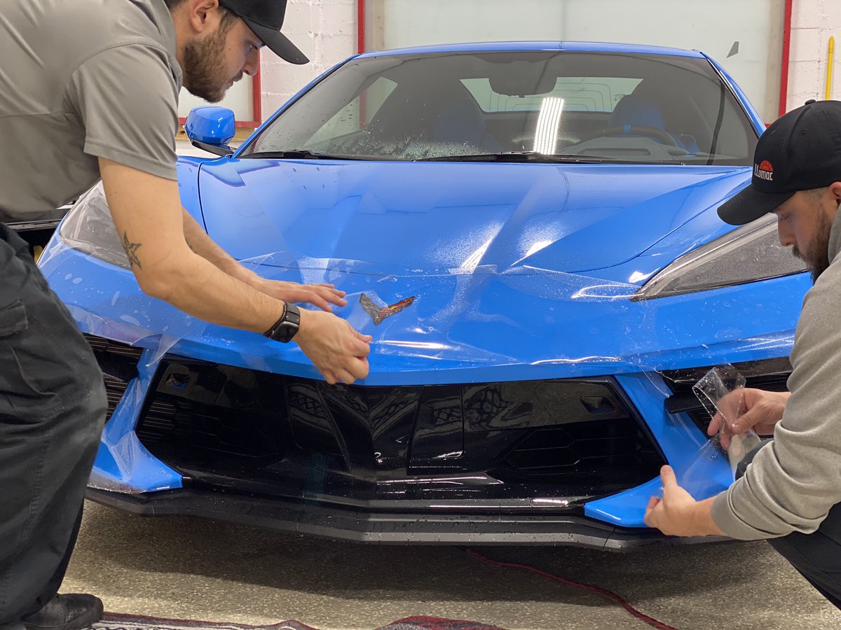 ProTintInc's tweet photo. C8 Corvette Stingray in for full front end protection from @llumarfilms Platinum High-Gloss PPF! https://t.co/Lhw82OELiQ