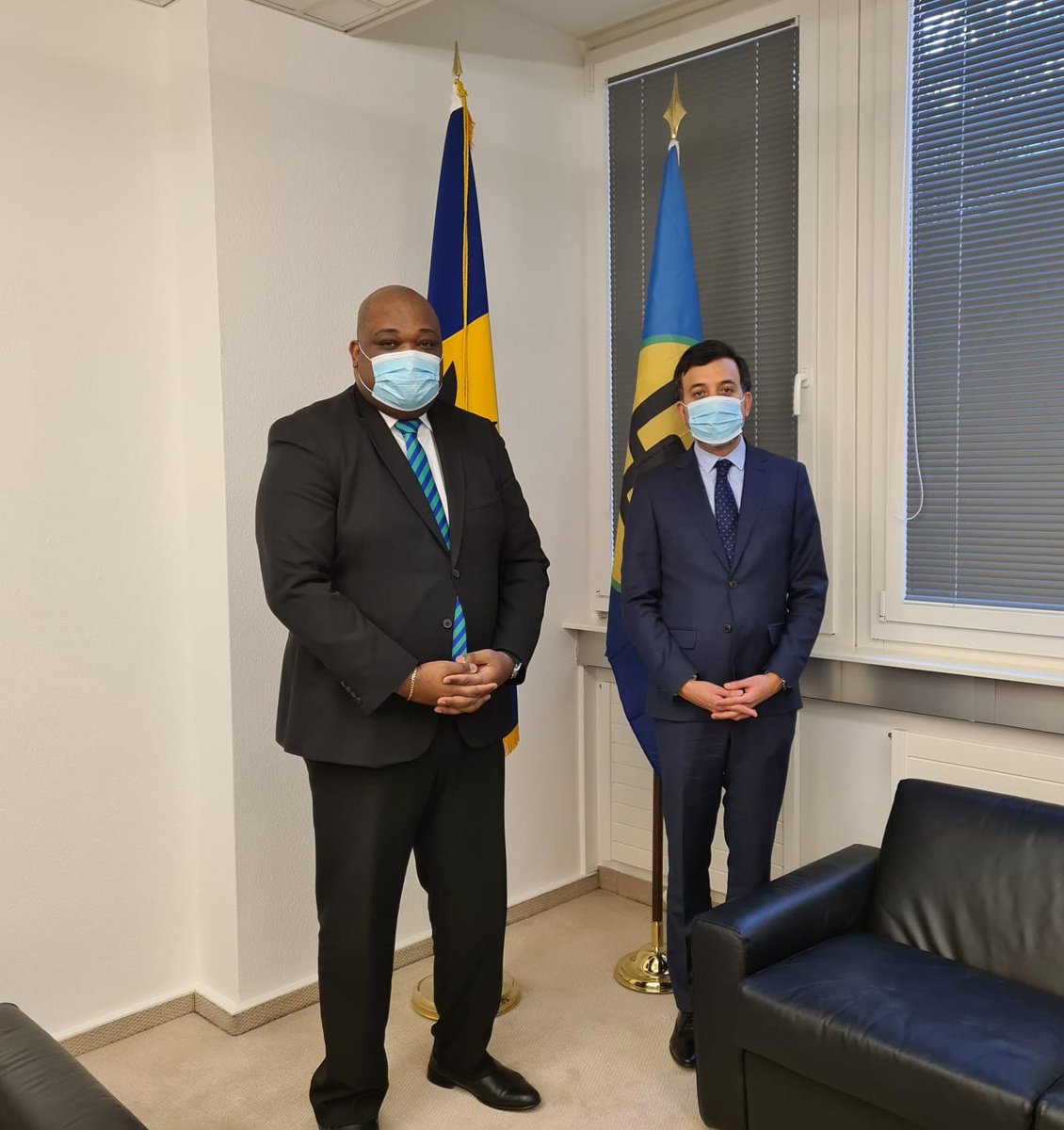 Chad Blackman (@bajandiplomat) on Twitter photo Today I was heartened to receive at 🇧🇧 <a href="/pmbdosgeneva/">pmbarbadosgeneva</a>, H.E. Hector Constant Rosales <a href="/h_constant/">Hector Constant Rosales</a>, 🇻🇪Venezuela's Ambassador to the UN at Geneva, where we discussed areas of mutual interest and cooperation between our two countries. Today I was heartened to receive at 🇧🇧 <a href="/pmbdosgeneva/">pmbarbadosgeneva</a>, H.E. Hector Constant Rosales <a href="/h_constant/">Hector Constant Rosales</a>, 🇻🇪Venezuela's Ambassador to the UN at Geneva, where we discussed areas of mutual interest and cooperation between our two countries.