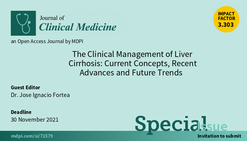 JIFortea's tweet photo. It is my pleasure to invite you to submit a manuscript to this Special Issue. 
The Clinical Management of Liver Cirrhosis: Current Concepts, Recent Advances and Future Trends https://t.co/UfZN8fS0Jb #mdpijcm a través de @JCM_MDPI https://t.co/mDw0SN72iL