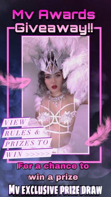 1 pic. Read Rules & Enter Giveaway 

#MVAwards2021 Manyvids 

Prizes Available 

1. 20 Min Custom / Private