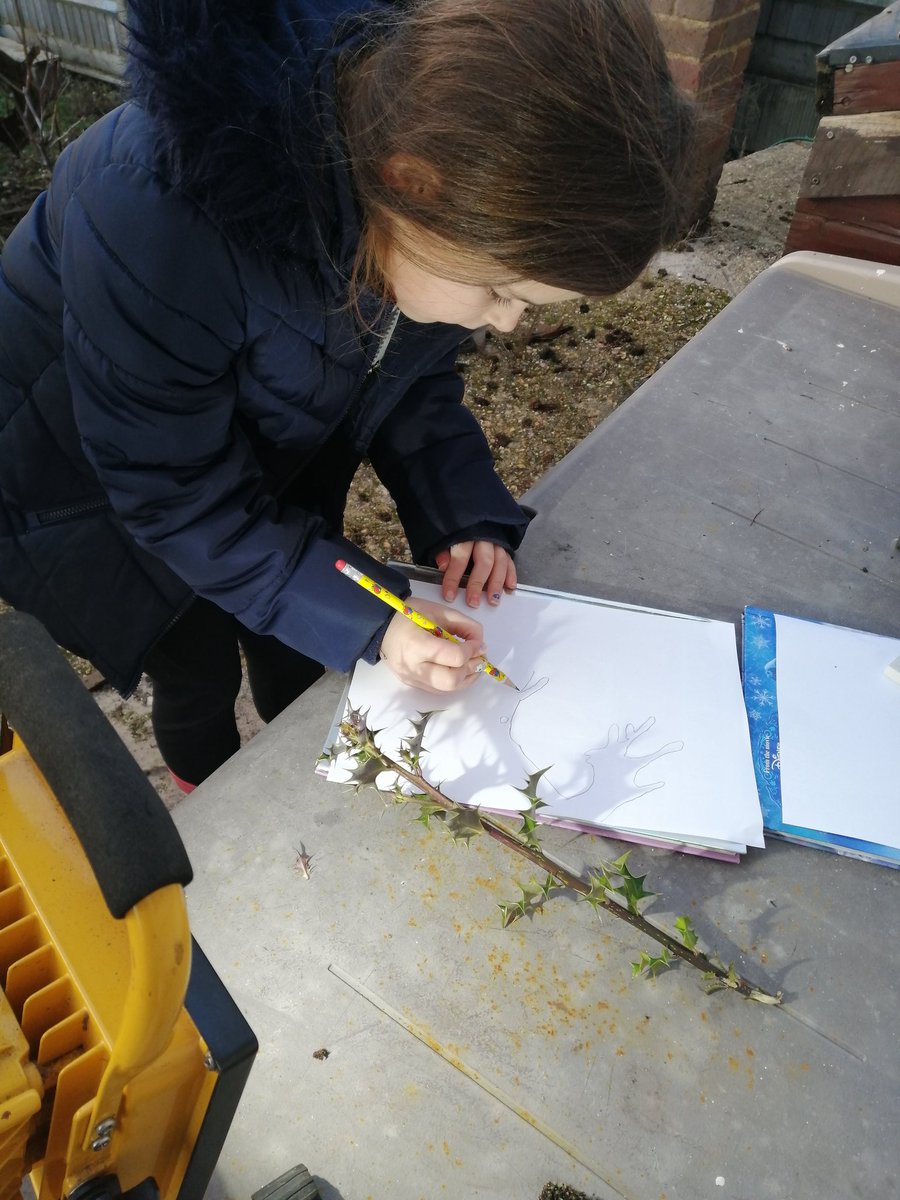 honour_kerry's tweet photo. @MissLilley1 Forest school. Shadow drawing. https://t.co/LtrVv9BRfJ