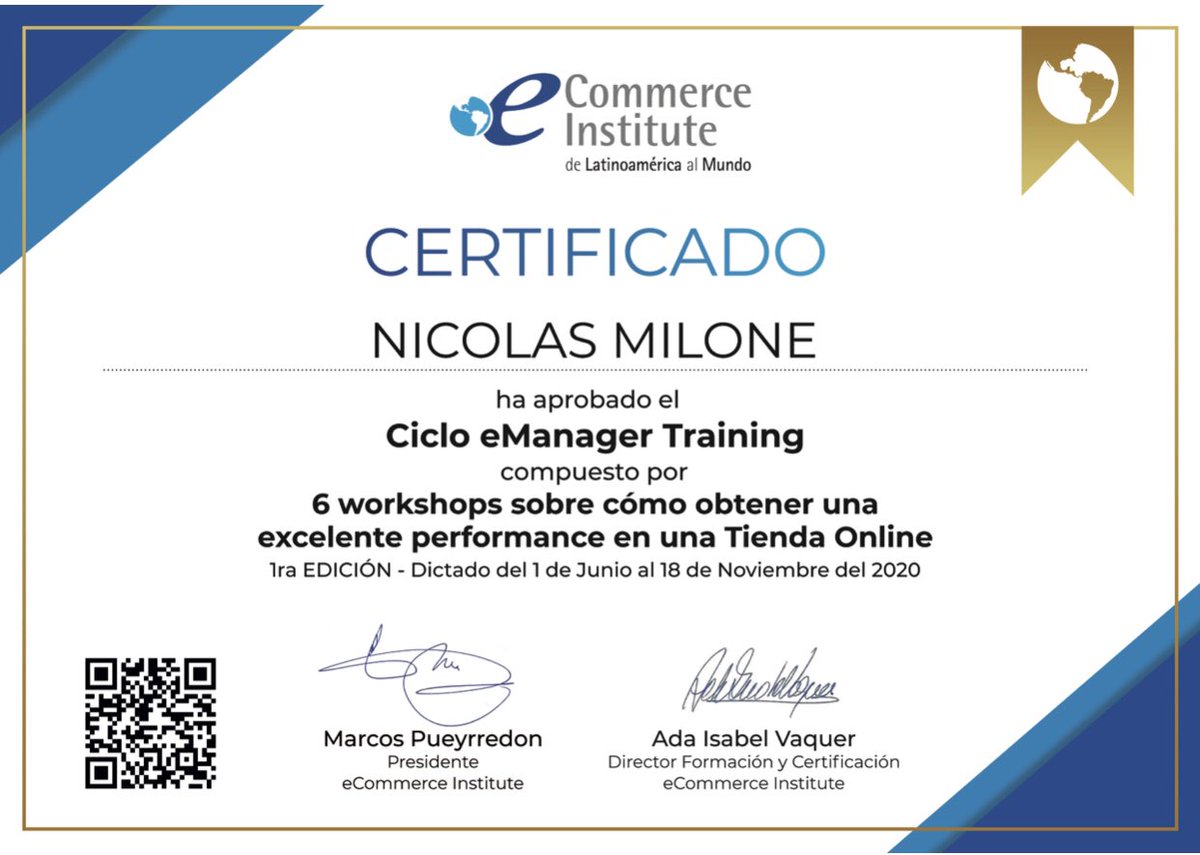 NicolasMilone's tweet photo. Continuamos actualizándonos con los mejores @einstituto @pueyrredonline 👨🏻‍💻 #ecommerce 
@Nilwo https://t.co/jcGSOeG0CU