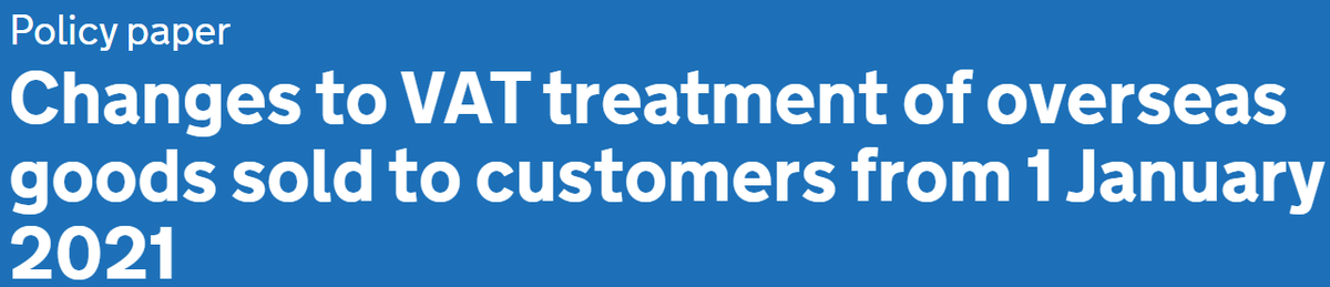 CustomsAcademy's tweet photo. Are you aware of the new VAT rules for goods imported in the UK from January 2021?

This policy paper goes through the new model for the VAT treatment of goods arriving from outside of the UK. ⬇️⬇️⬇️

https://t.co/paRWjdgLVq

#Trade #CustomsAcademy #VAT https://t.co/unLkM5nNY0
