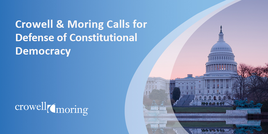 C&amp;M’s Management Board calls for the invocation of Section 4 of the 25th Amendment to declare that the President is unable to discharge the powers and duties of his office. Read more:  crowell.com/NewsEvents/Pre…