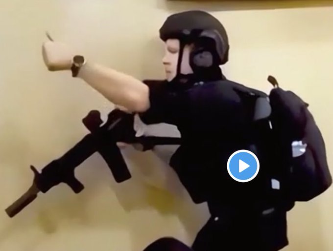 "Thumbs Up"This is not just a Call of Duty symbol. It won't be banned like the "OK" sign.What did it mean?All clear? No officers shot?Or was their an order over comms to shoot any breaching that door? https://twitter.com/tr00p3RR/status/1347213723916775425?s=20
