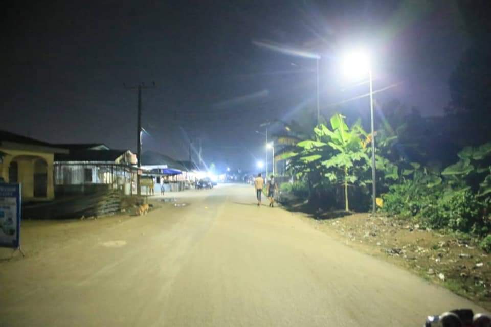 SOLAR STREET LIGHTS: ALADJA-UDU Installation of solar street lights in Aladja community, Udu Local Government Area of Delta State.