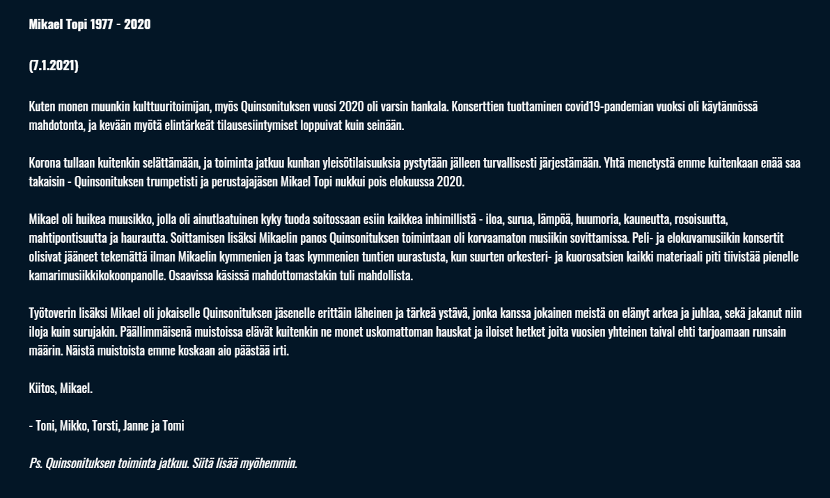 Quinsonitus's tweet photo. Mikael Topi 1977 - 2020 😢 https://t.co/j7Q2EOHXfo