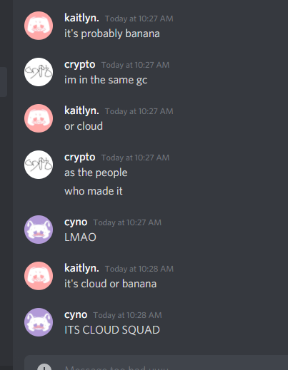 Cynolia's tweet photo. everyone @owo_cult
is made by #CloudSquad
cancel @DxrkKloud and #CloudSquad https://t.co/H8ESB8VmmZ