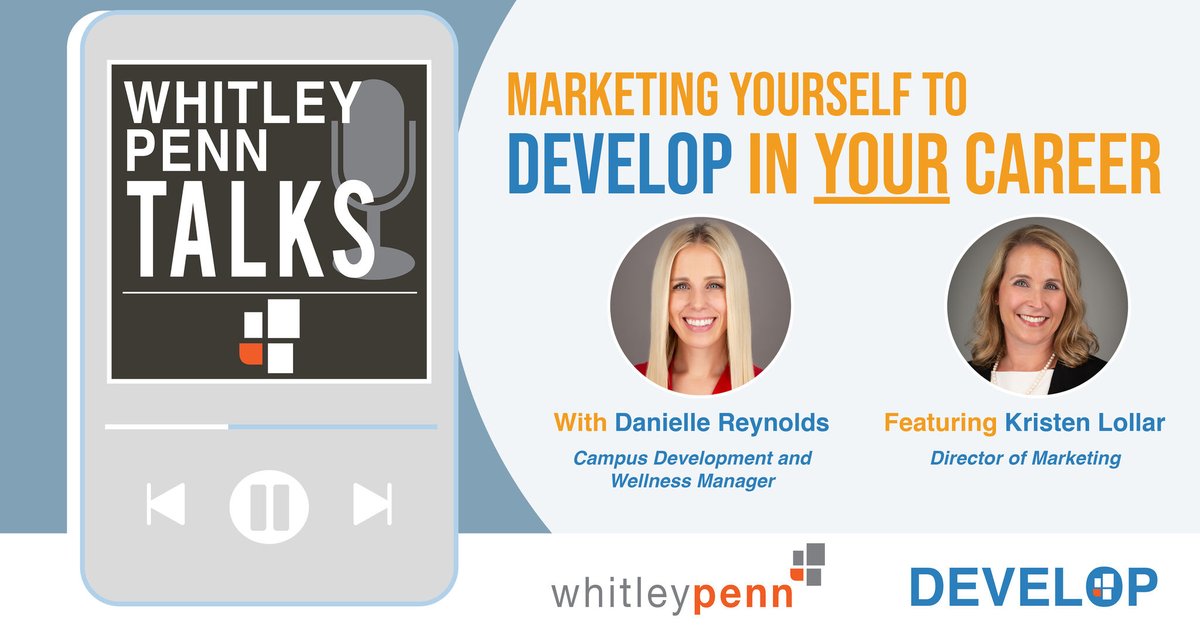 Check out our recent podcast! In this episode of our DEVELOP series podcast, Danielle Reynolds sits down with Kristen Lollar. The two discuss strategies in building your brand and how to market yourself throughout your career.

Click to listen!
bit.ly/35eok9V