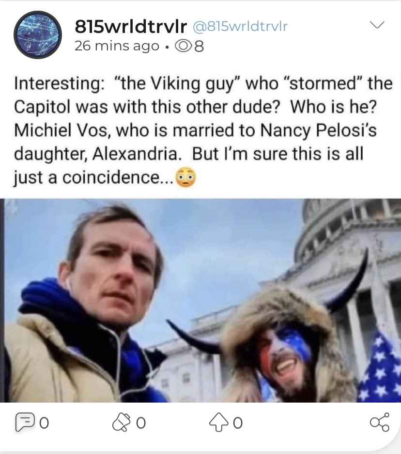 banisua's tweet photo. Viking guy pictured with Michiel Vos, Nancy Pelosi’s son in law. https://t.co/6uKyD1IX4z https://t.co/6b1q8RIZE3