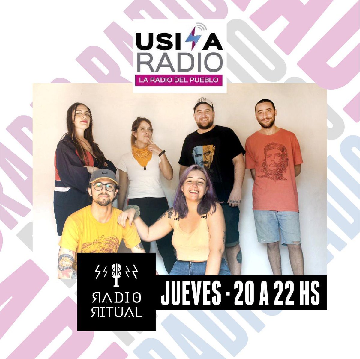 #RadioRitual🎙

Todos los jueves de 20 a 22 hs estaremos en el aire de <a href="/UsinaR/">Usina Radio</a> para traerles un programa indescriptible: van a tener que escucharnos para descubrirlo.

📻 Escuchanos en radiousina.com.ar o bajate la aplicación del Play Store.
