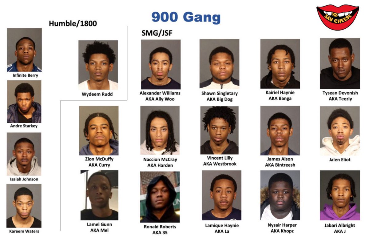 SaycheeseDGTL's tweet photo. Prosecutors have charged 19 alleged Brooklyn gang members with 88 counts in connection of shootings &amp; homicides that earned the shooters NBA nicknames, including “Shaq, Harden &amp; Curry,” authorities said. https://t.co/tIqCLXVM8p