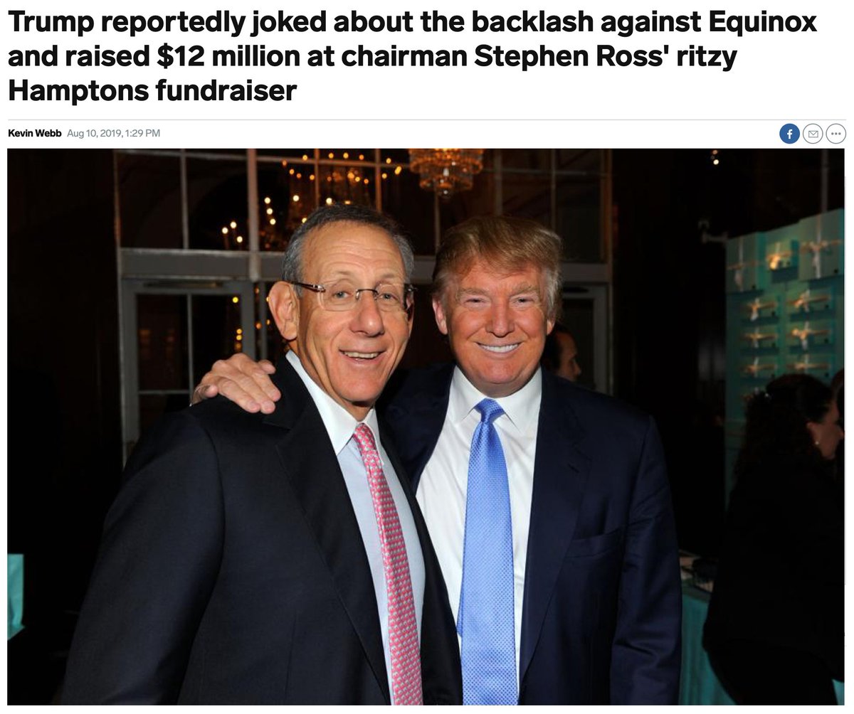 We not only vote at the ballot box, we can also vote with our wallets. Here are some of the Florida men, women and corporations who financed Trumpism and yesterday's coup attempt:  @MiamiDolphins,  @Equinox and  @soulcycle owner Stephen Ross raised over $12 million for Trump. /1