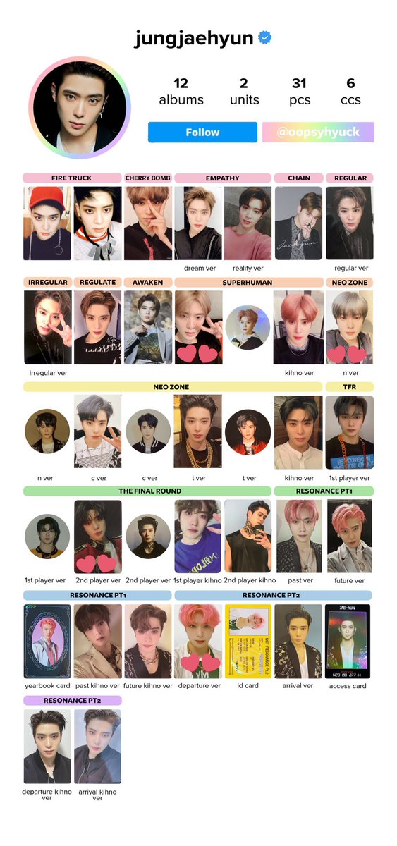 119cart's tweet image. does anyone wanna trade the marked pcs below to jaehyun neozone t ver 🤠🤠🤠