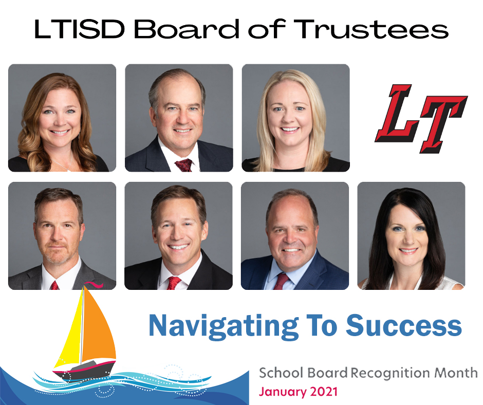 With the theme ‘Navigating to Success,’ LTISD joins <a href="/tasbnews/">Texas Association of School Boards</a> and other districts across the state to recognize and thank school trustees for their service throughout Jan. 2021 as part of #SchoolBoardMonth. Learn more about our trustees at ltisdschools.org/ltboard. <a href="/nortonp13/">Paul Norton</a>