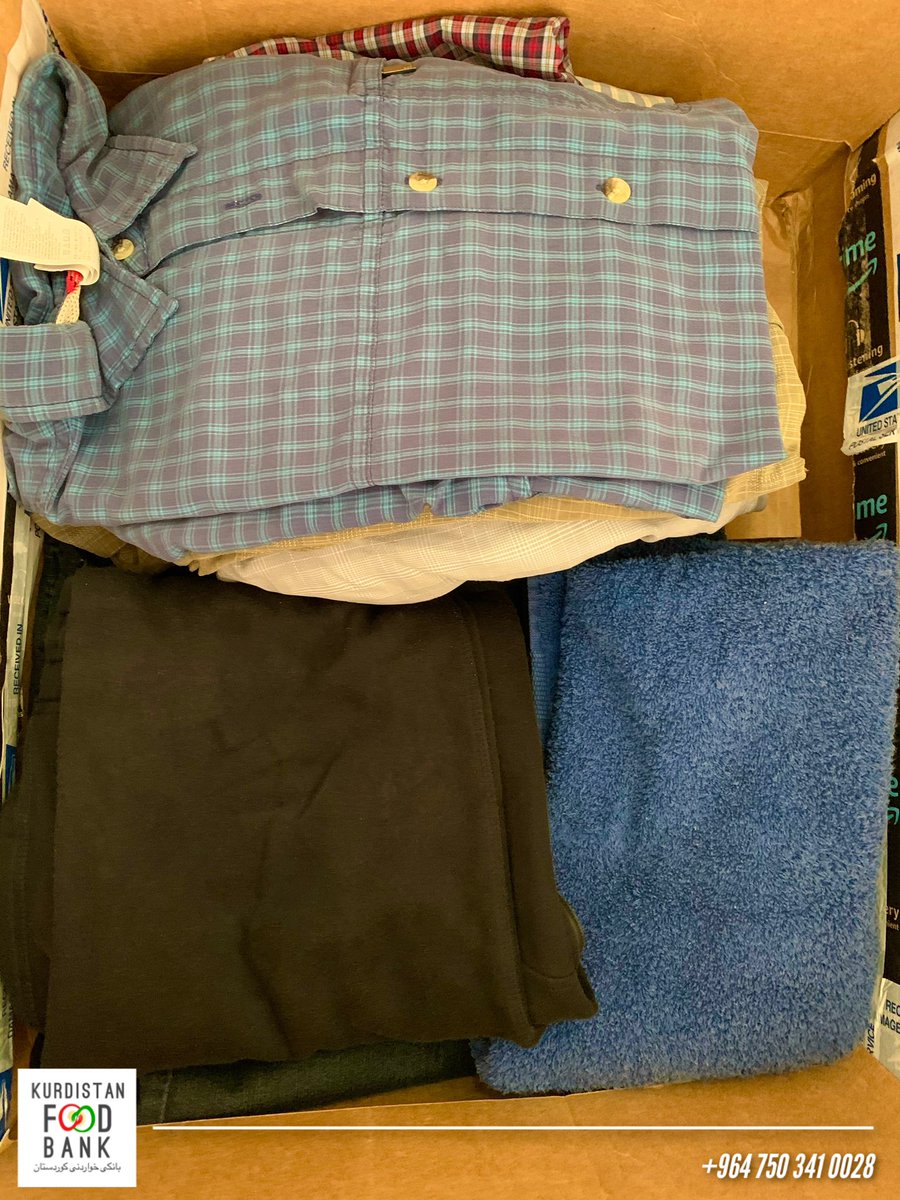 KstanFoodBank's tweet photo. ☀️☀️
Pictures from our recent clothing distribution. 
The majority of the clothes were in very good condition, thanks to your donations! 
The clothes were distributed among children, men and women🙏
Thank you,
Kurdistan Food Bank team
#TwitterKurds #Erbil #KRG #Kurdistan https://t.co/Ha6kHMPMxN