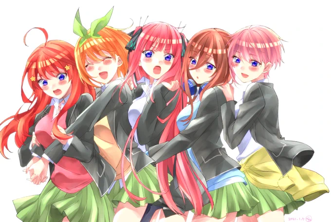 #五等分の花嫁
2期、とっても可愛いOPに原画で参加させて頂いてます!わーい!! 