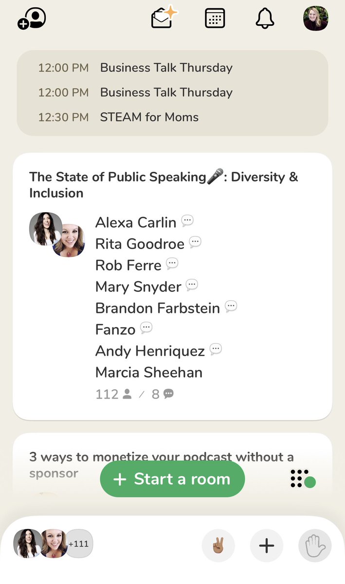 “The more people you know, the faster you will grow.” <a href="/AlexaRoseCarlin/">Alexa Rose Carlin</a> in <a href="/joinClubhouse/">Follow @Clubhouse</a> room with <a href="/RitaGoodroe/">Rita Goodroe, Keynote Speaker + Emcee</a> •The State of Public Speaking🎤: Diversity &amp; Inclusion•