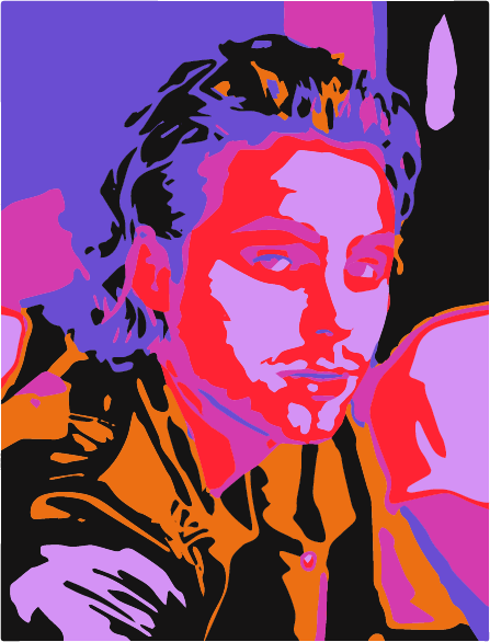 ABitOfRelatable's tweet image. I DID IT! I finally made some 5SOS fan art 😊#PopArt of Luke 🧡💜❤️ with the colors of Youngblood! What do you think?