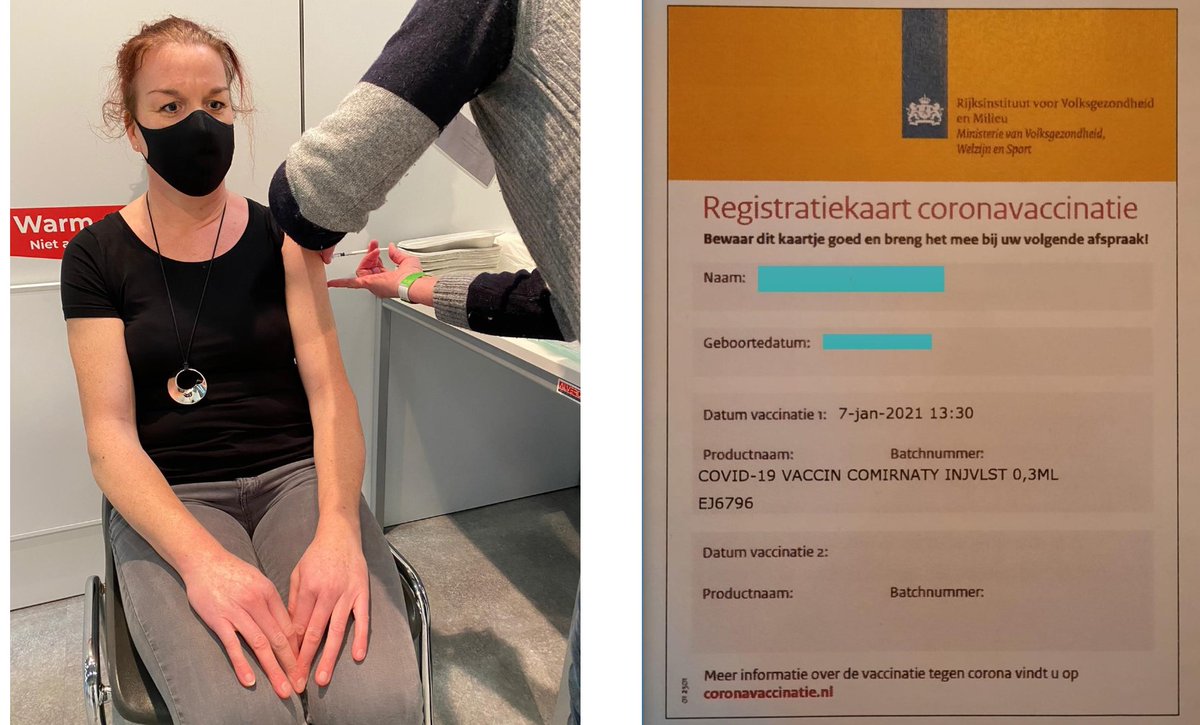De vaccinatie onder Visio-medewerkers is begonnen! Collega Ilse van Doleweerd was vanmiddag als eerste medewerker van Visio De Vlasborch ingeënt. Velen zullen nog volgen. Een hoopvol begin van het nieuwe jaar! 👏💪