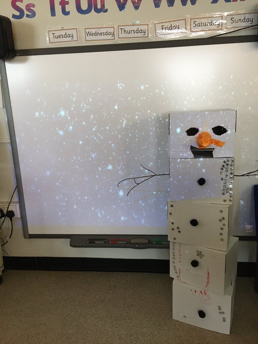 CastlesideSch's tweet photo. Our Class 1 bubble made a snowman today called Jamie. Isn’t he brilliant? https://t.co/J8K2MOMJqS