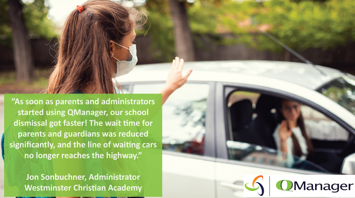 QManagerK12's tweet photo. “As soon as parents and staff started using QManager, our #SchoolDismissal got faster! The wait time for parents and guardians was reduced significantly, and the line of waiting cars no longer reaches the highway.” #edtech #k12 #SchoolsReopening #Covid19

https://t.co/f3td23yeTf https://t.co/uaGjggoVem