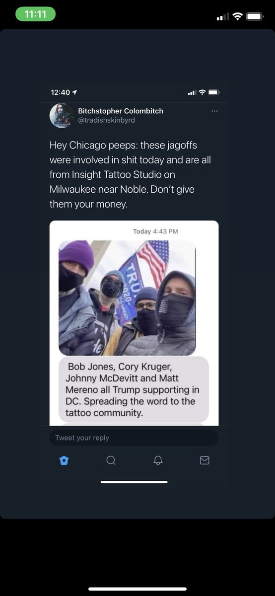 Awkotacofreshie's tweet photo. Hey y’all, did you know @ insight studios, @ 1062 N Milwaukee Ave
Chicago, IL 60642 (773) 342-4444, all of their artists went to the Trump rally yesterday!! So next time you’re looking to get work done, try anyone else, maybe an apprentice of color practicing :) https://t.co/OHbdDyj9oR