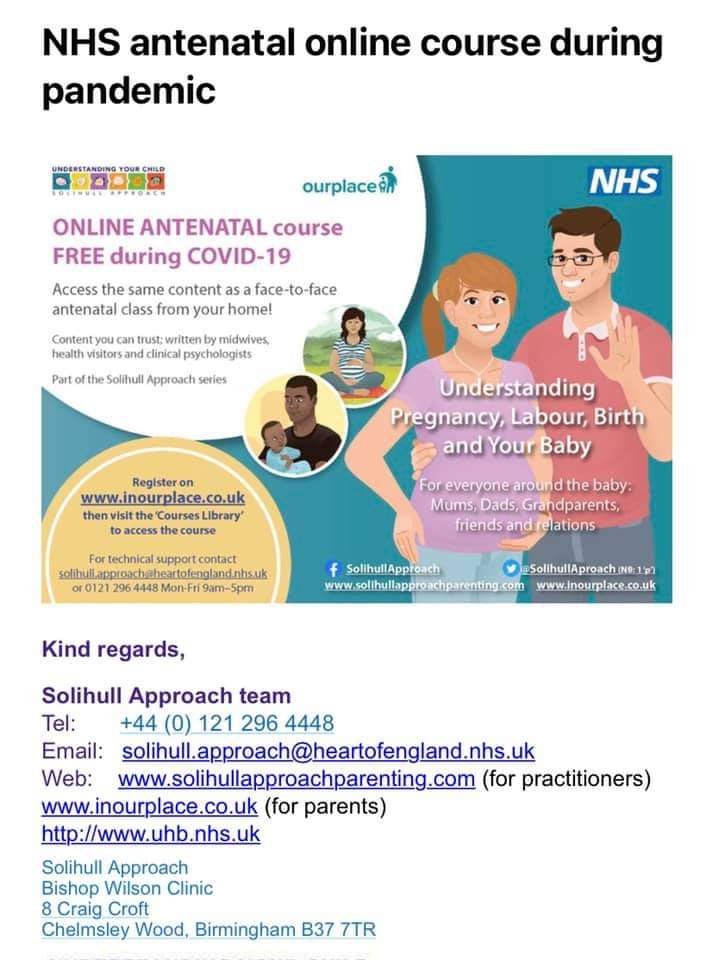 emma892avon's tweet photo. For all pregnant ladies please share this FREE online course which has so much information.  It is not just about labour and birth but making positive connections with your baby and understanding them too x https://t.co/k57jqY8gt7