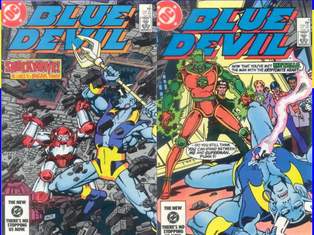davidmarchand's tweet photo. Continuing our look back at Blue Devil, with a couple of the stuntman turned super-hero's battles with Shockwave and #Superman foe, Metallo!  #DCFans https://t.co/WgNrLONRPM https://t.co/070ODZcsW6