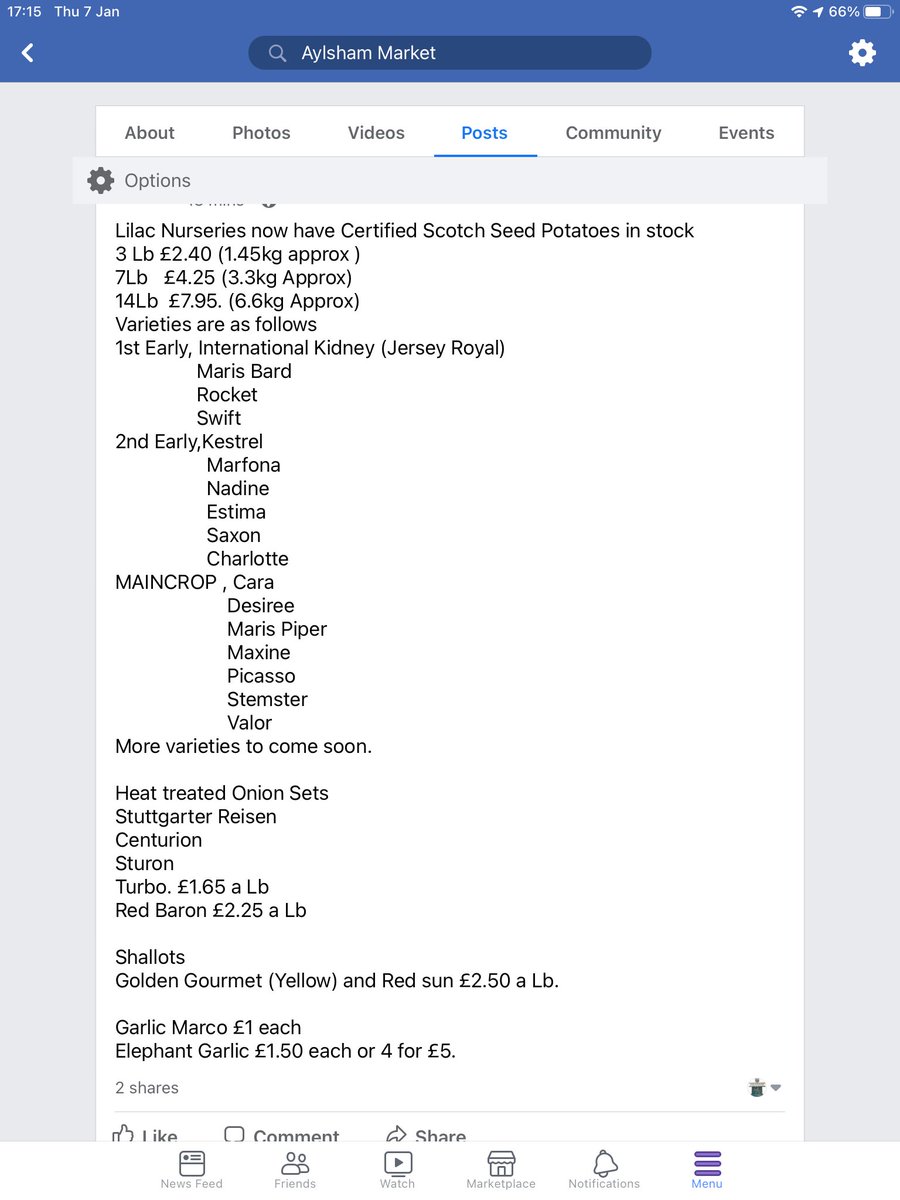 Lilac Nurseries now have Seed Potatoes in stocklist below