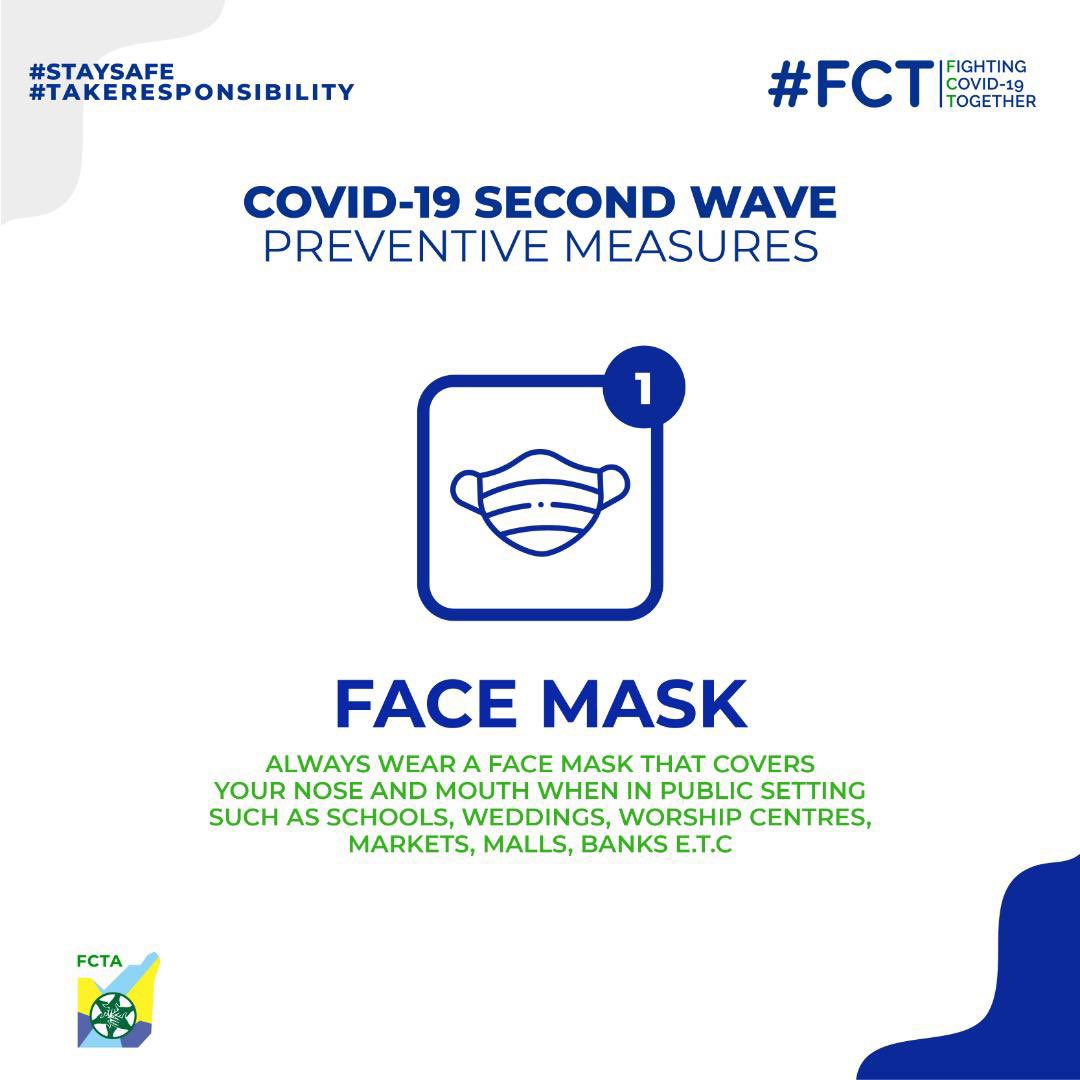 Chispain_'s tweet photo. Even if everyone around you seems to have relaxed.....DO NOT!!!!

WEAR YOUR FACEMASK 😷 
USE YOUR SANITIZER 

#COVID19FCT 
@OfficialFCTA https://t.co/5vDo9ujfYJ