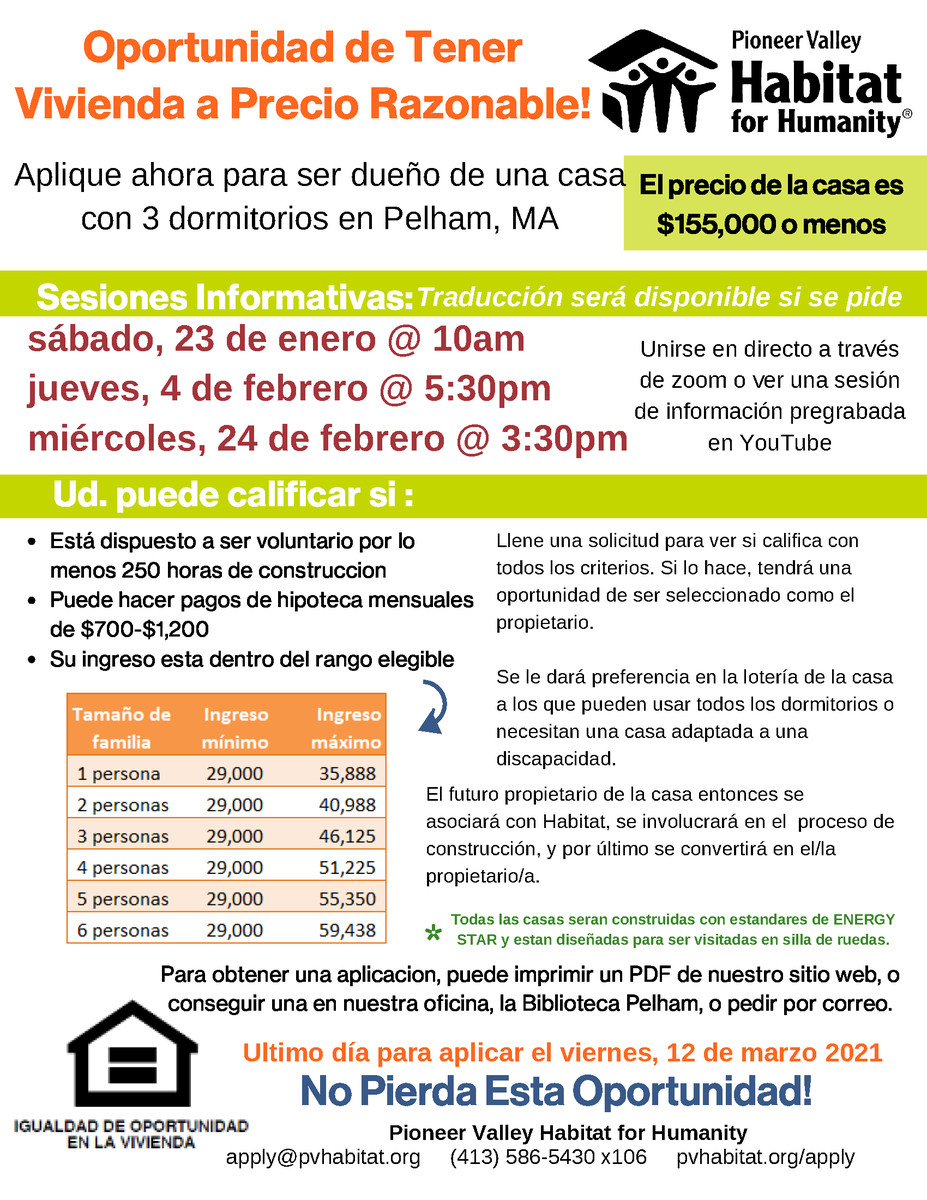 Please share widely: <a href="/pvHabitat/">Pioneer Valley Habitat for Humanity</a> home-ownership opportunity in #Pelham: pvhabitat.org/apply/