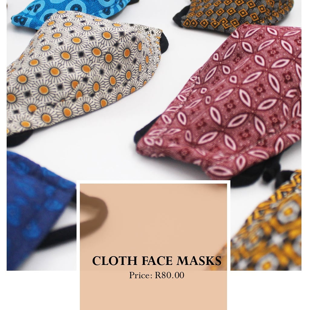 Masks on

-- 

3 layer, reusable #clothmasks that provide maximum coverage as you embark on your next adventure. #periurbn

Avail. in a range of colours and prints for R80. 00 (excl. p&p)
#madetoorder #FabricFaceMask