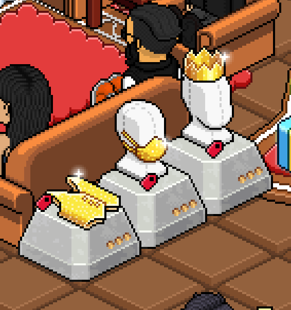 habboonpw's tweet photo. We're starting off our PACKED 2021 year with a giveaway to our social medias! One golden facemask, crown and vest are up for grabs - all you had to do is simply like and retweet!

Habboon has no plans to close it's door anytime soon and we're excited for all our events this year! https://t.co/n1NR5H43Wf