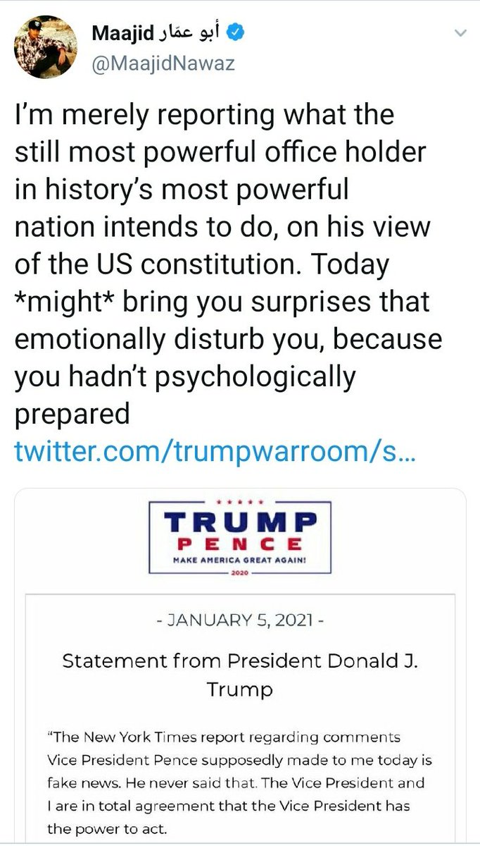Any guesses on how long it might take for MN to feel psychologically prepared enough to mention that the EC vote was certified for Biden?
