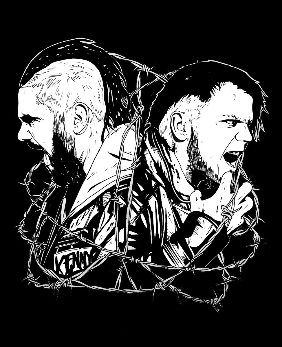 maria_tattoo13's tweet photo. I was gonna add color to this (still might) but I really like the B&amp;W on this one! Here's the finished inked @TheSamiCallihan/@TheEddieEdwards piece! #HardToKill #BarbedWireMassacre #IMPACTonAXSTV #WrestlingArt https://t.co/Q2PmgwlNa1