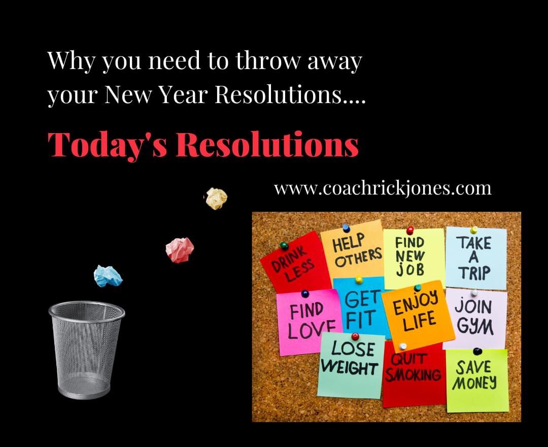 Don't wait a single day to change what needs to be changed today. Blog on Today's Resolutions coachrickjones.com/post/today-s-r… #itsanewday #maketodaycount #footballleader