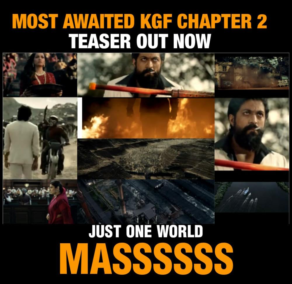 _Southcinema's tweet photo. 👉 https://t.co/MPTFCzQ7zN
#KGFChapter2TeaserReleased @hombalefilms
@VKiragandur @TheNameIsYash @prashanth_neel @duttsanjay @TandonRaveena @SrinidhiShetty7 @BasrurRavi @bhuvangowda84 @Karthik1423 @excelmovies @AAFilmsIndia @VaaraahiCC
@ActionCut7
#ActionCutEntertainments https://t.co/t6irklADmT