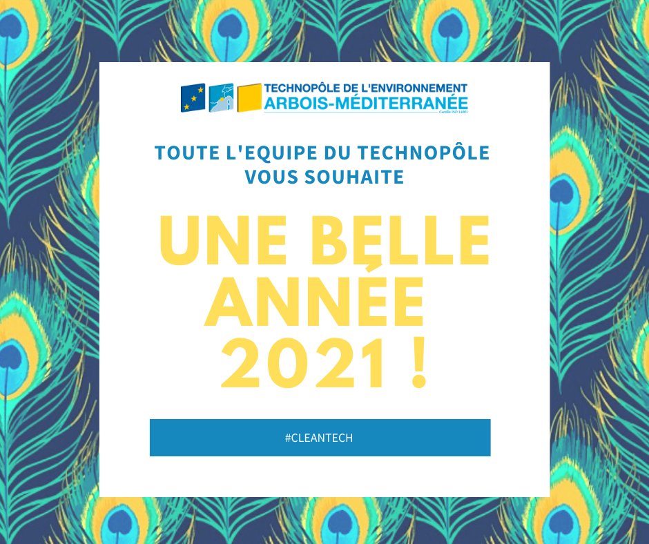 Excellente année 2021 ! Qu'elle soit source de belles innovations #CleanTech en faveur de la transition écologique 🌱🌍💧🚀💚
