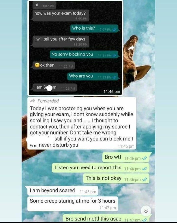 AverageIndianS1's tweet photo. This is what online exams have come to in the prestigious NMIMS. Absolutely disgusting behaviour by so called proctors who students cannot even see on screen. Proctors have gone to the extent of asking for social media handles and messaging students on WhatsApp. https://t.co/42DGqNtHqy