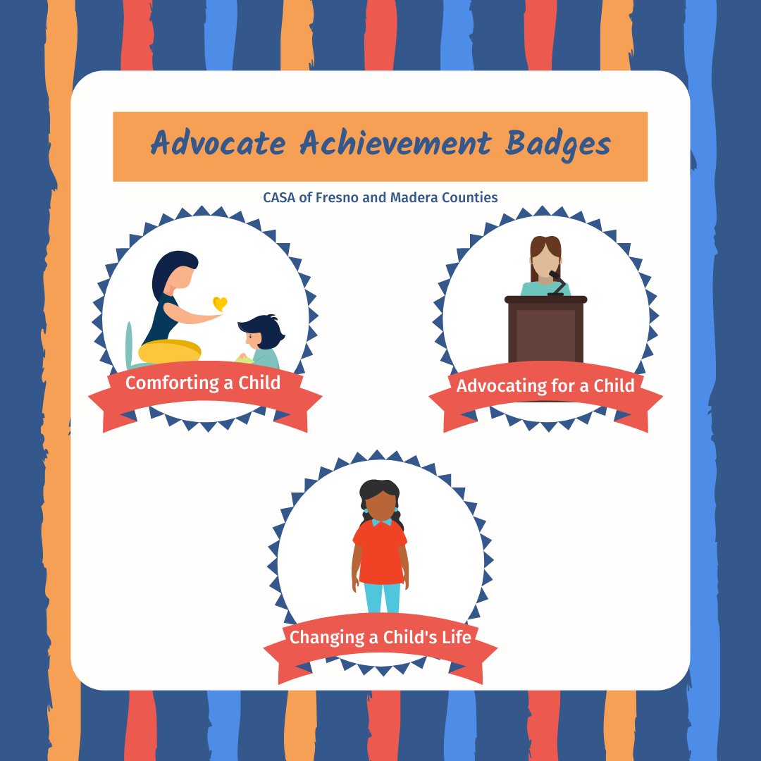 Our #CASAFAM deserve all of the accolades for the incredible work they do to support and speak on the behalf of the foster youth they serve. 

You, too, can make a difference in the life of a foster child.

Click here to learn more -> casafresnomadera.org/become-an-advo…